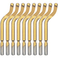 Lirioden 10PCS M35 Titanium Plating HSS Deburring Blades BS1012 – 65-67 HRC Heavy-Duty Edge Remover for Stainless Steel, Copper, Aluminum, Plastic, PVC, Resin&3D Printing – Metalworking&Plumbing Tool