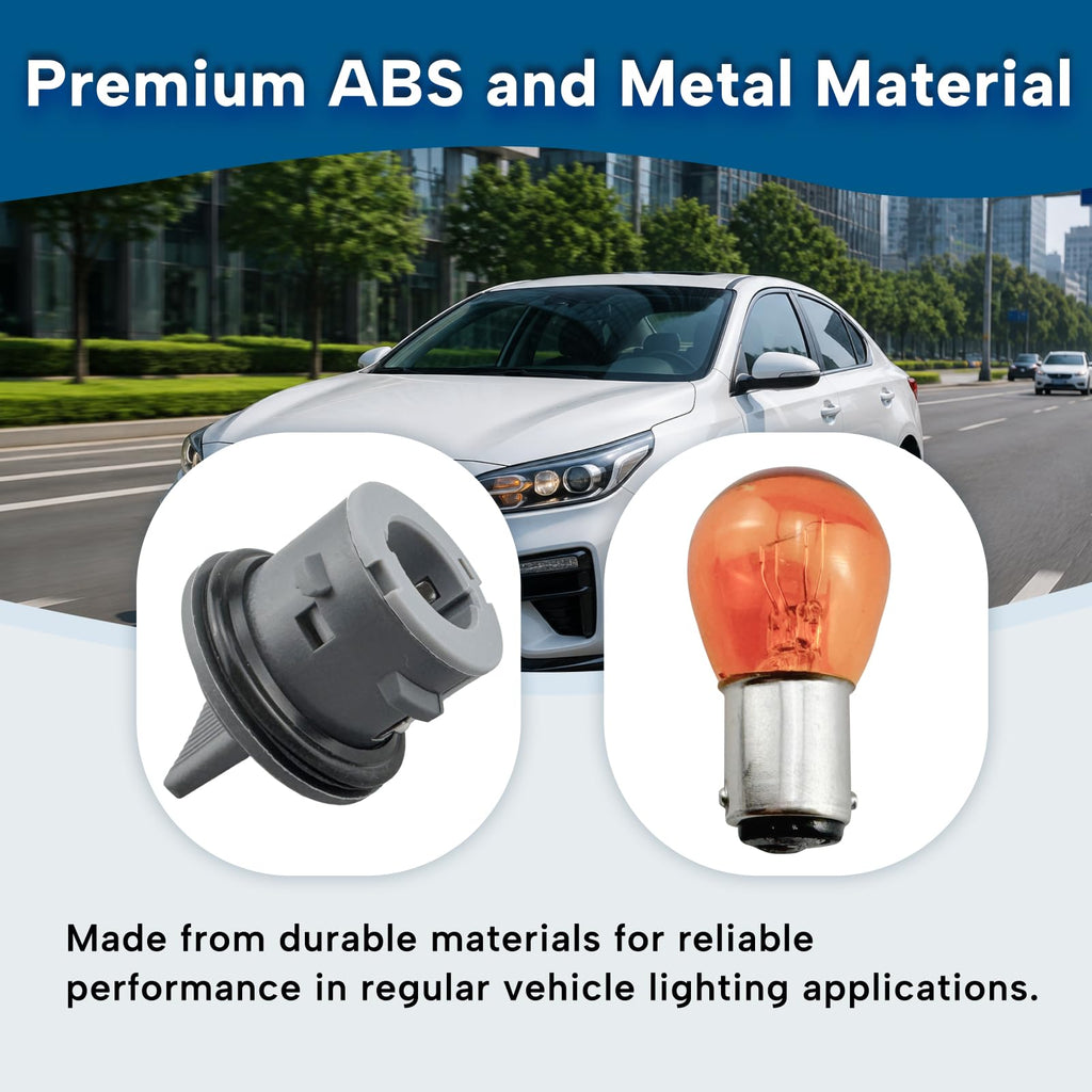Memiuyelay 2PCS Front Turn Signal Light Sockets with Bulbs Fit for Kia Optima Sorento Sedona Soul Fit for Hyundai Accent Kona Kona Veloster Elantra Front Turn Signal Lamp Bulb Holder 92166-F1000