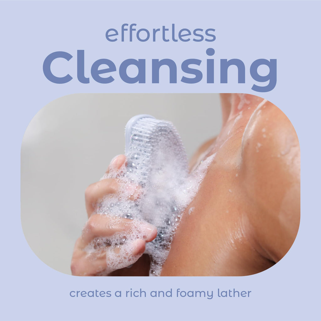 Silicone Body Scrubber Dual-Sided, Frosted Sky, Scalp