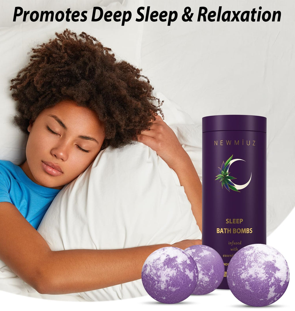 Deep Sleep Bubble Bath Bombs Infused with Lavender Chamomile Essential Oils Moisturizing Bath for Dry Skin and