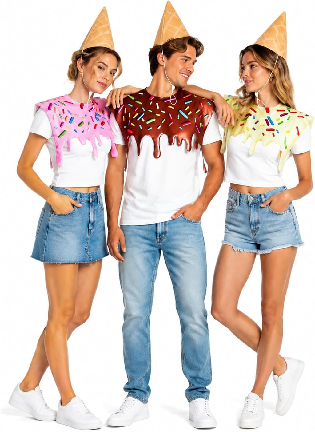 3 SETS Ice Cream Cone Costume Set for Adult
