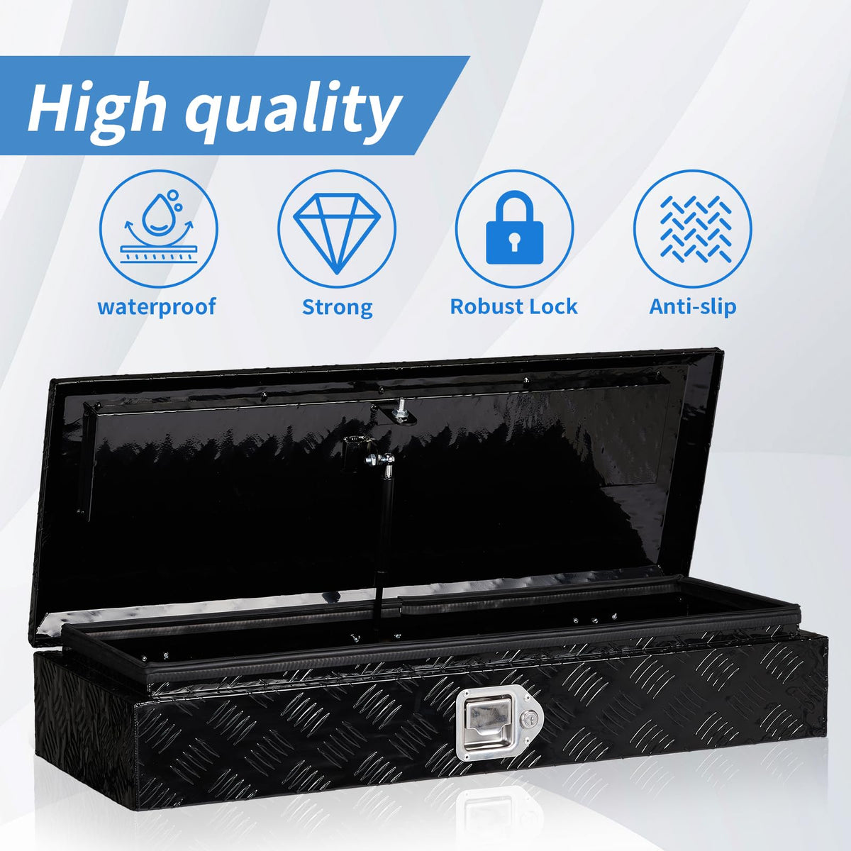 34.5 Inch Aluminum Truck Bed Tool Box with Lock