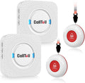 Caregiver Pager with 2 Wireless Call Button for Elderly at Home