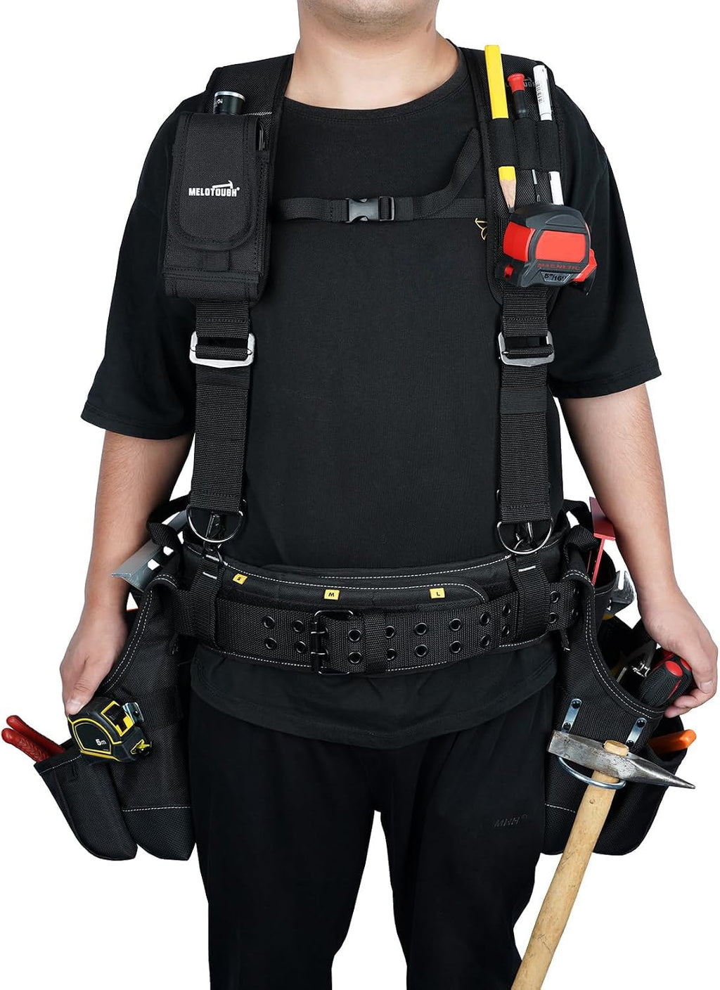 Tool Belt with Suspenders Tool Bag Supenders Framers Comb Apron Tool Belt Construction Tool Pouch Builder Heavy Duty