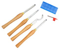LLDSIMEX Mini Carbide Tipped Wood Lathe Turning Tools, 4pcs Combo Set