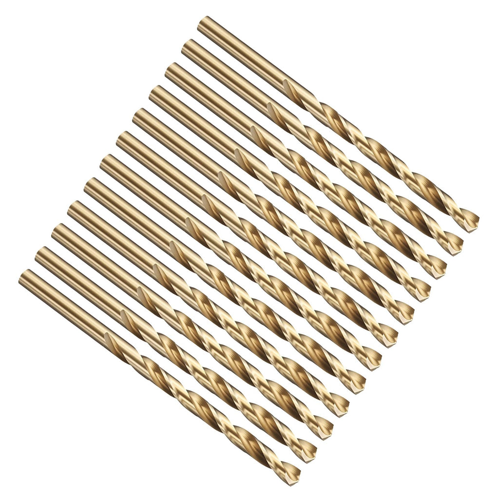 PATIKIL #15 Drill Bit Micro M2 High-Speed Steel 135° Gold Finish 12Pcs