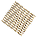 PATIKIL #15 Drill Bit Micro M2 High-Speed Steel 135° Gold Finish 12Pcs