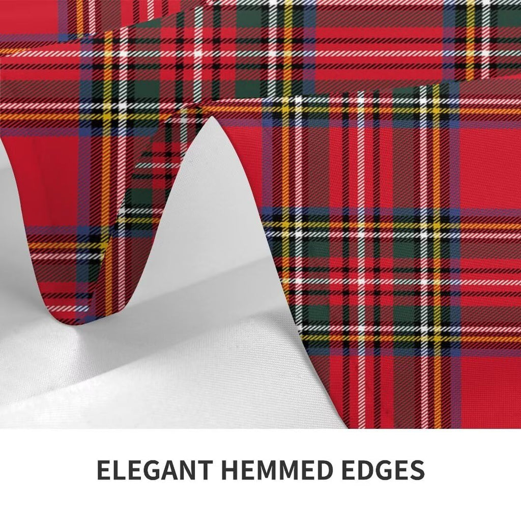 Christmas Tablecloth 60 x 84 Inch Rectangle Red Green Buffalo Plaid Tablecloth Dust-Proof Wrinkle Resistant Rustic