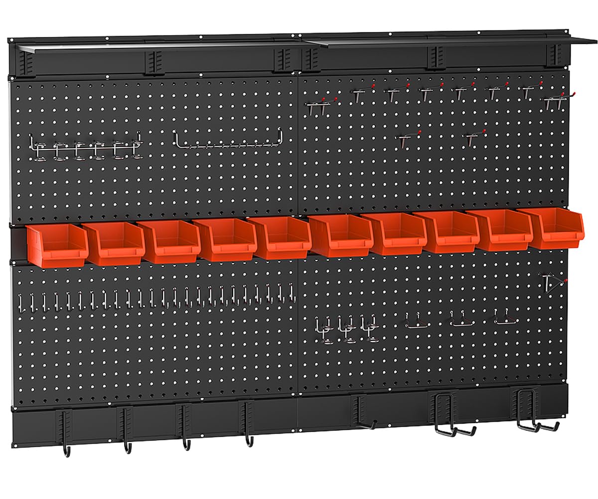 Pegboard Wall Organizer, 48 X 36 inch Garage Storage Pegboard