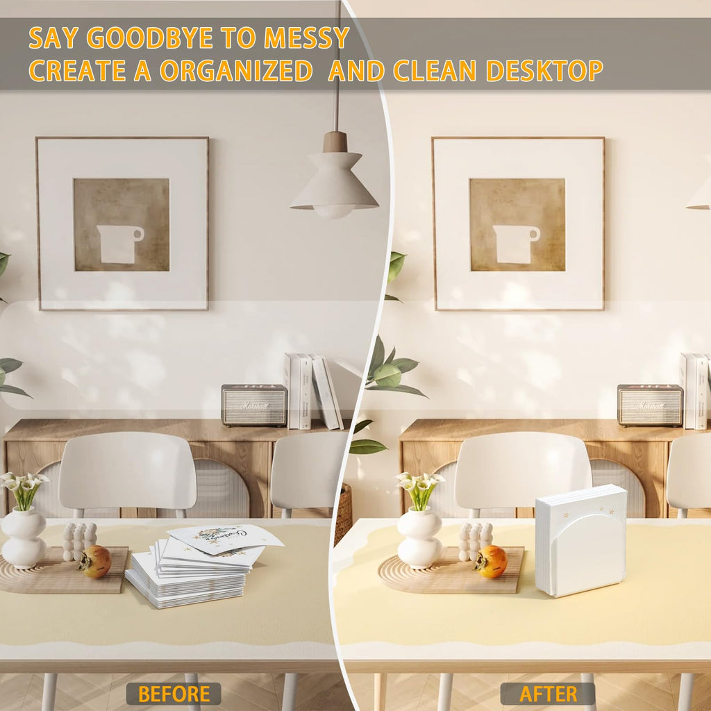 2Pack White Acrylic Freestanding Napkin Holder