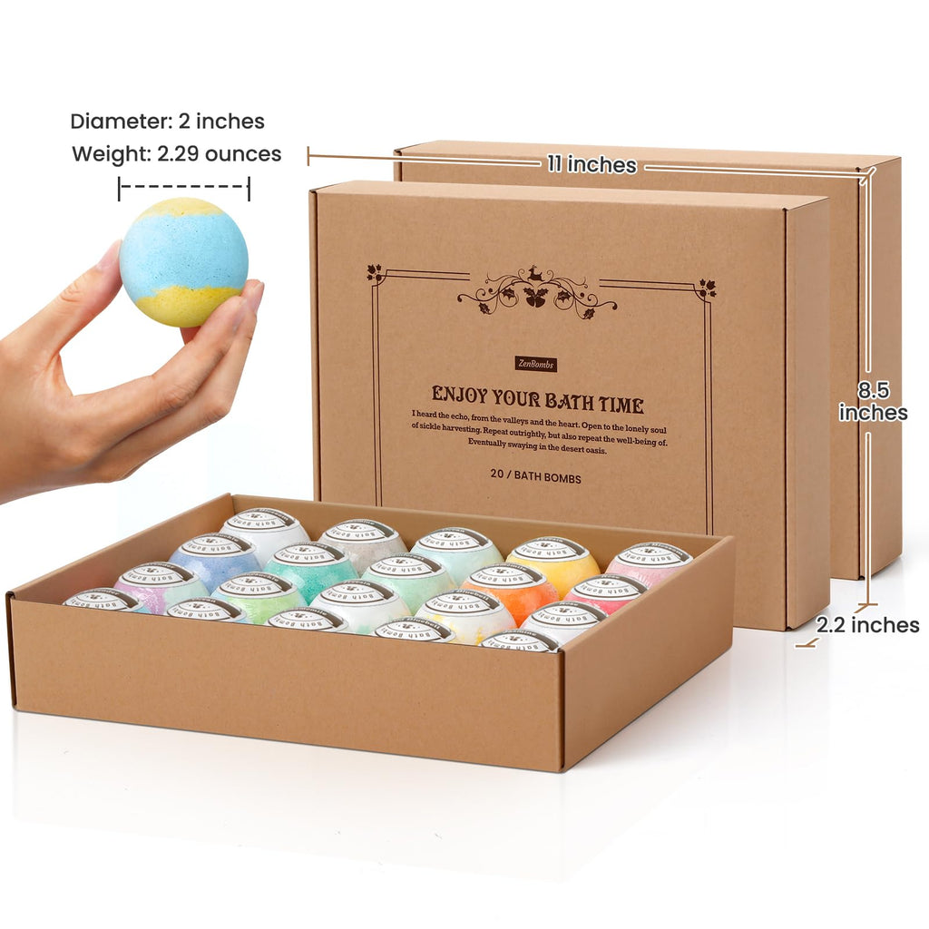 Bath Bombs Set, Natural Shea Butter & Safe Oil Bath Bomb