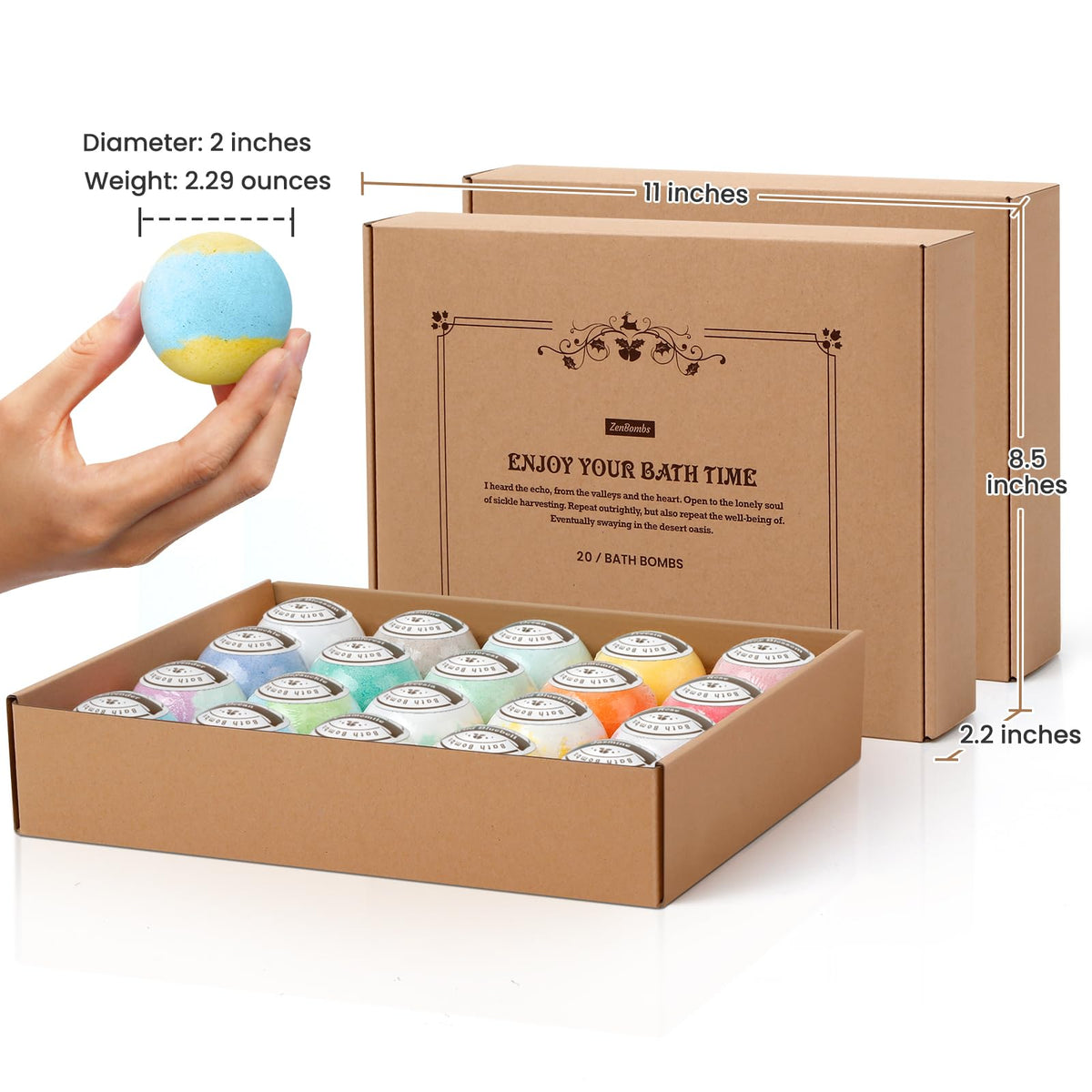 Bath Bombs Set, Natural Shea Butter & Safe Oil Bath Bomb