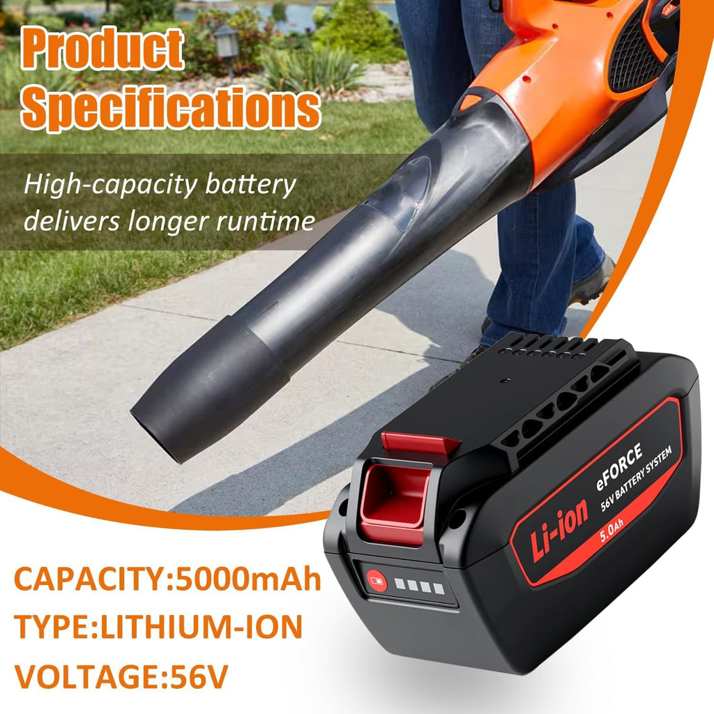 5.0Ah Replacement Battery for Echo eforce 56V Li-ion Power Tool Battery