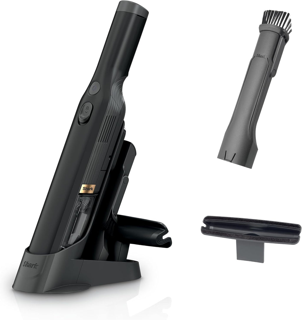 WANDVAC Cordless Hand Vac, Black, WV201BK | Lightweight at 1.4 Lbs., Powerful Suction for Pet Hair, Charging Dock