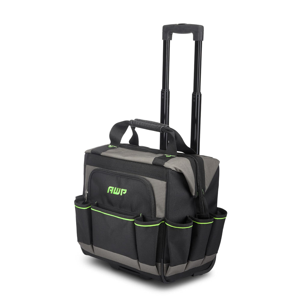 Water-Resistant Rolling Tool Bag, 14in, 1 Pack, Black