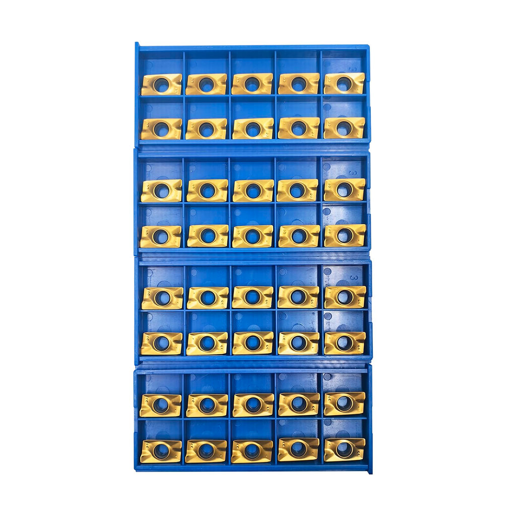 SATPISTOUL APMT1604PDER Carbide Inserts for CNC Lathe Milling & Turning Tools, 40pcs Replacement Inserts, Multilayer Coated for Hard Steel Processing (40PCS APMT1604)