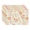 Maple Leaf Pumpkins Fall Placemats Set of 4-12 x 18 Inch