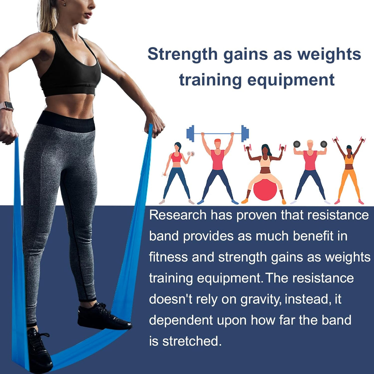 Resistance Bands,Professional Long Non-Latex Elastic Stretch Bands,Exercise Bands for Physical Therapy, Yoga