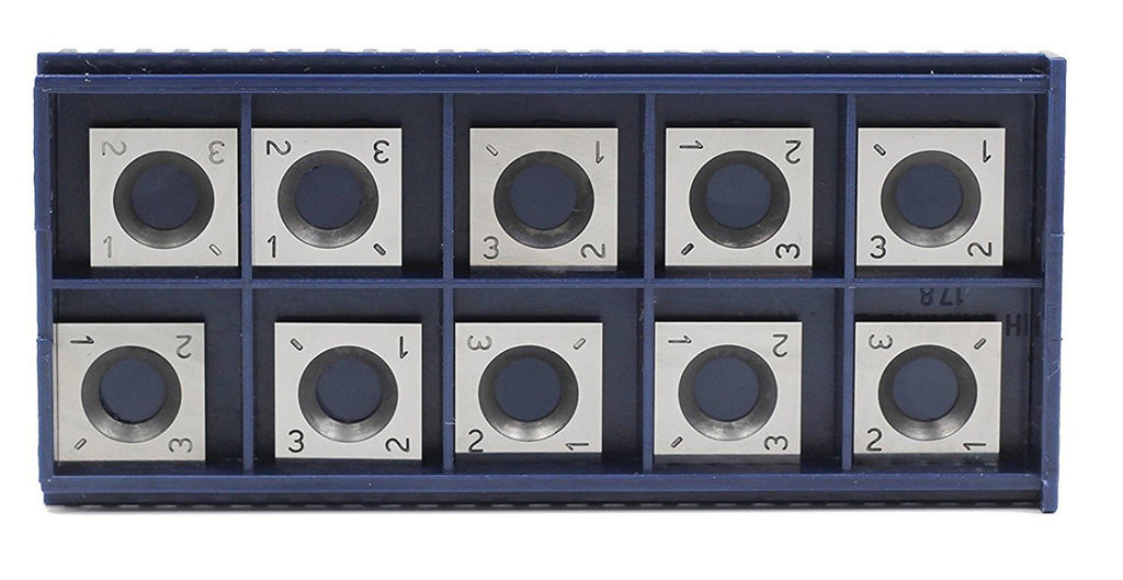 YUFUTOL 14mm Square Straight Carbide Cutter Insert(14mm length X14mm widthX2.0mm thickness),Pack of 10, Designed for Spiral/Helical Planer Cutter Head Wood Lathe Tool