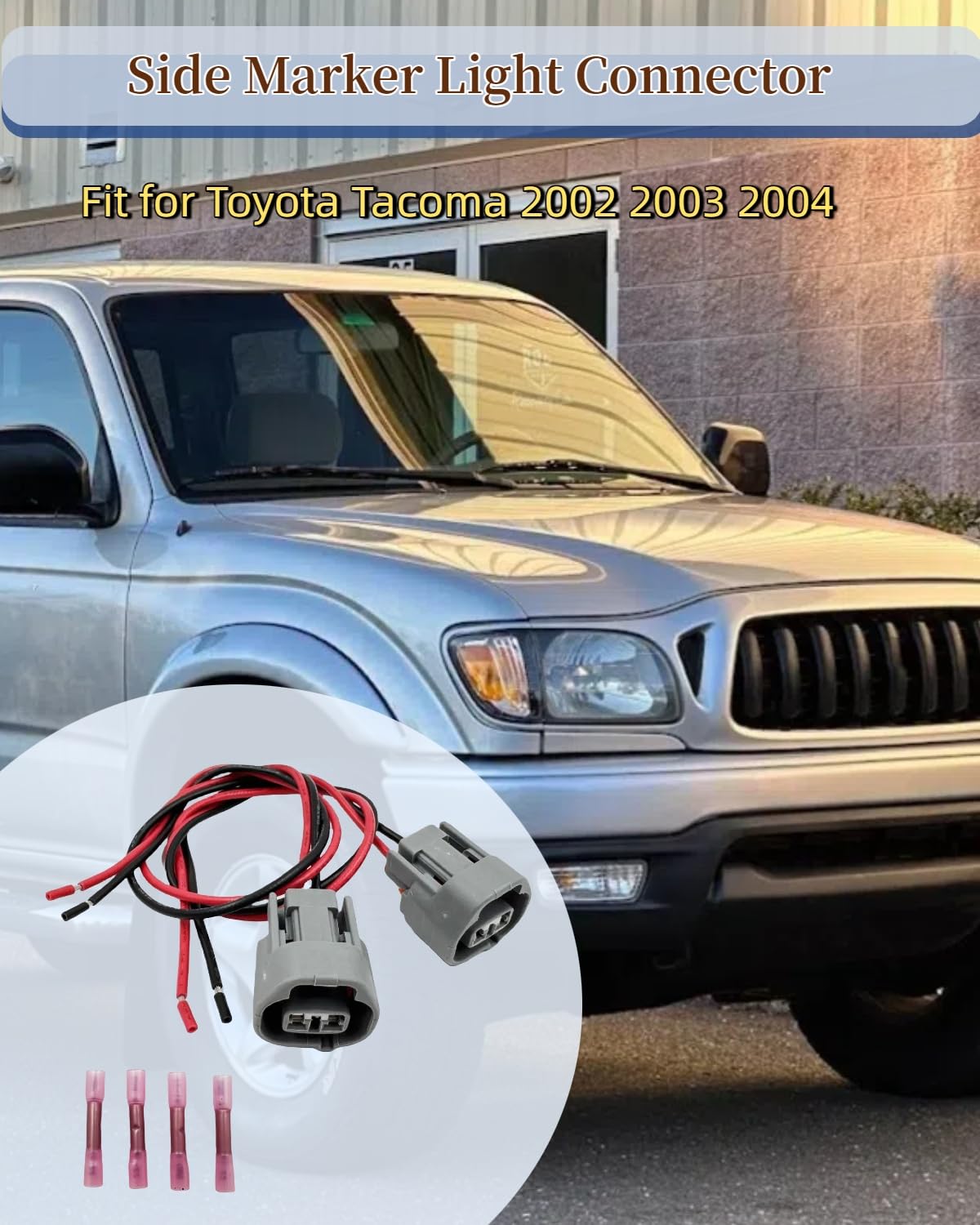 Side Marker Light Connector Harness Pigtail Fit for Toyota Tacoma