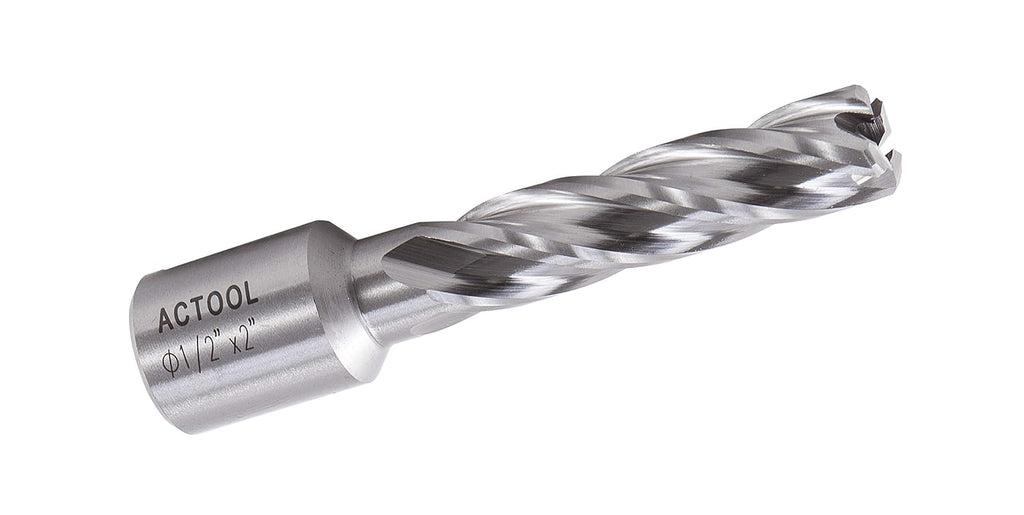 1/2" Diameter × 2" Depth of Cut HSS ANNULAR Cutter with 3/4'' Weldon Shank