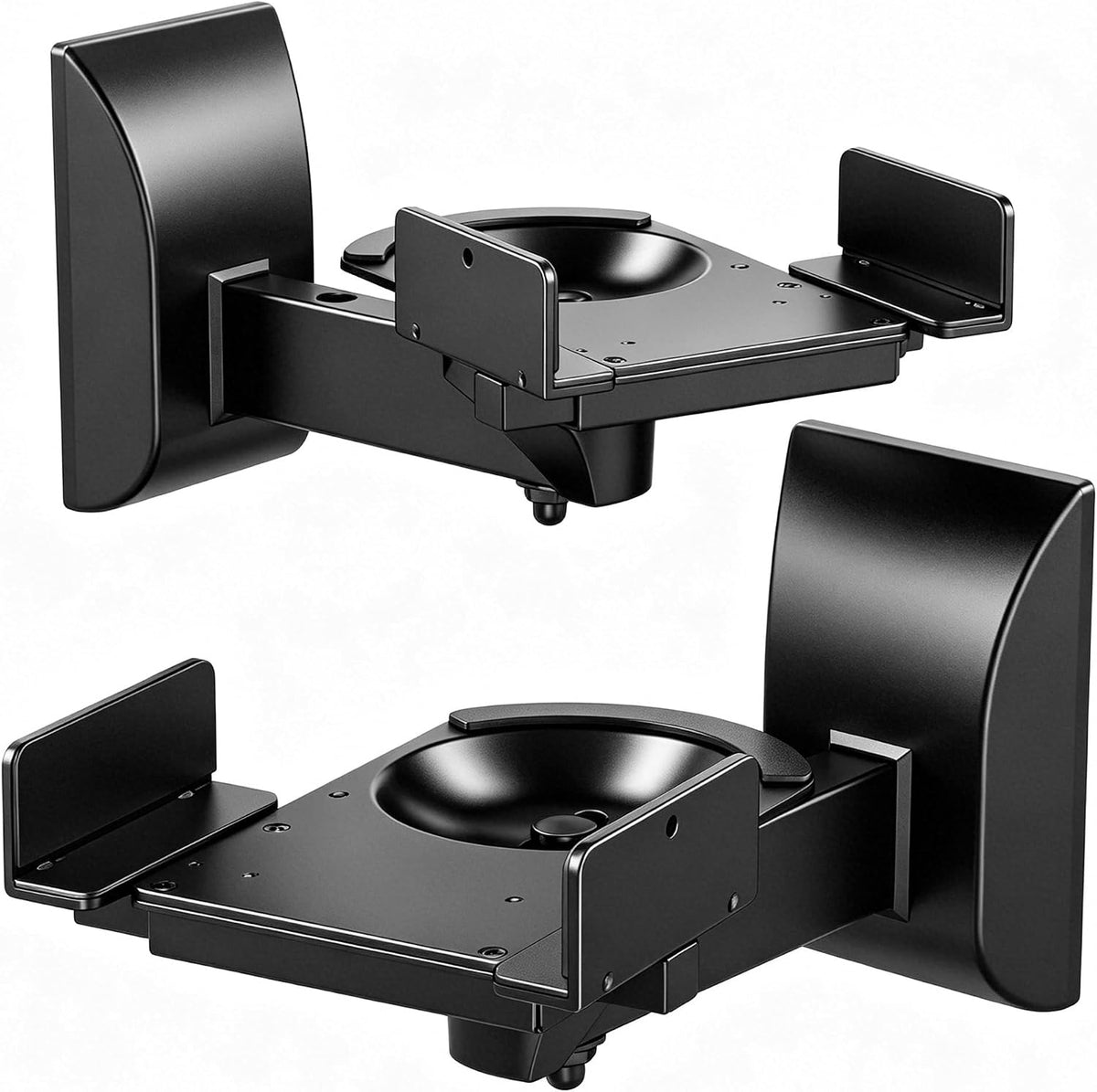 2PC Speaker Wall Mount Bookshelf Speaker Stand Surrounding Sound Bracket Swivel & Tilt for Living Room, Studio