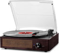 Vinyl Record Player Turntable with Built-in Bluetooth Receiver & 2 Stereo Speakers, 3 Speed 3 Size Portable Retro