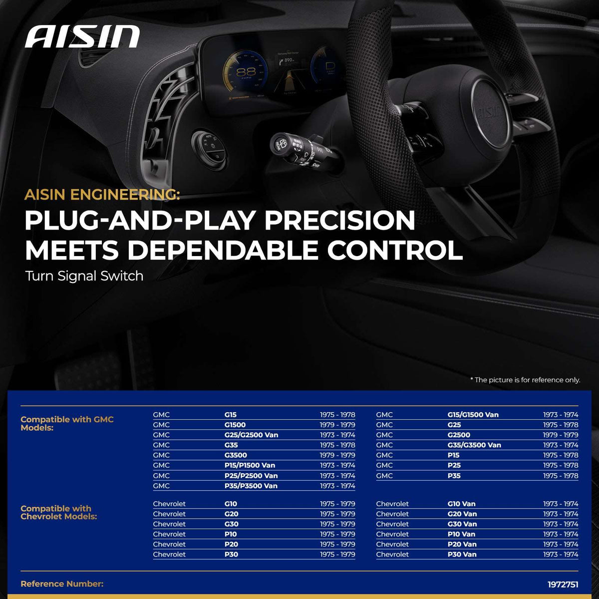 AISIN AFTERMARKET TSSGM-00296 Turn Signal Switch