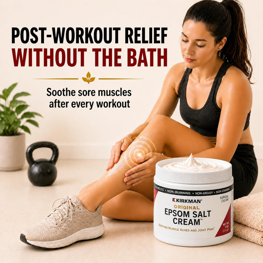 Original Epsom Salt Cream (Magnesium Sulfate), All Skin Types, 4 oz