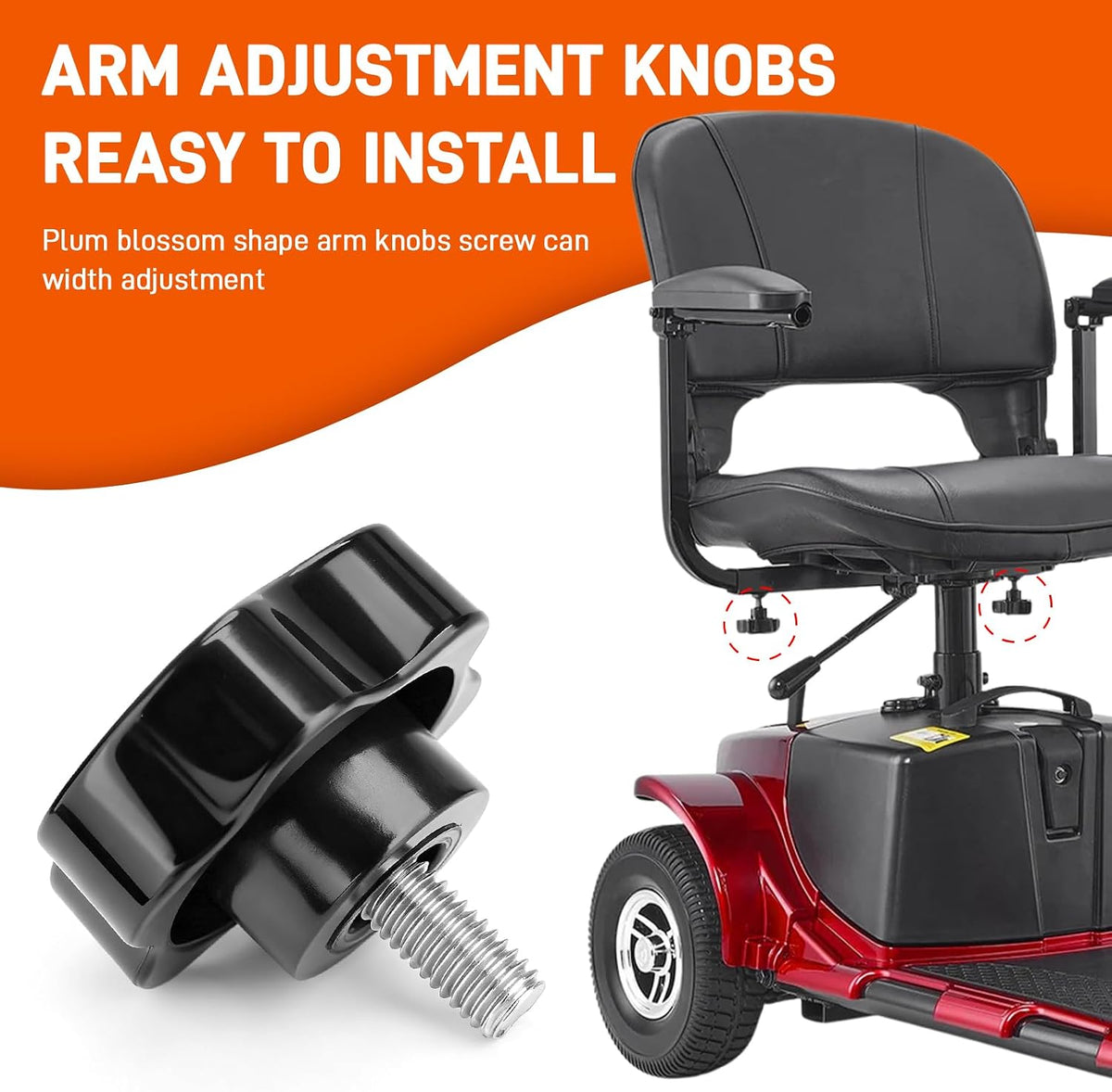Replacement Arm Adjustment Knobs for Mobility Scooter