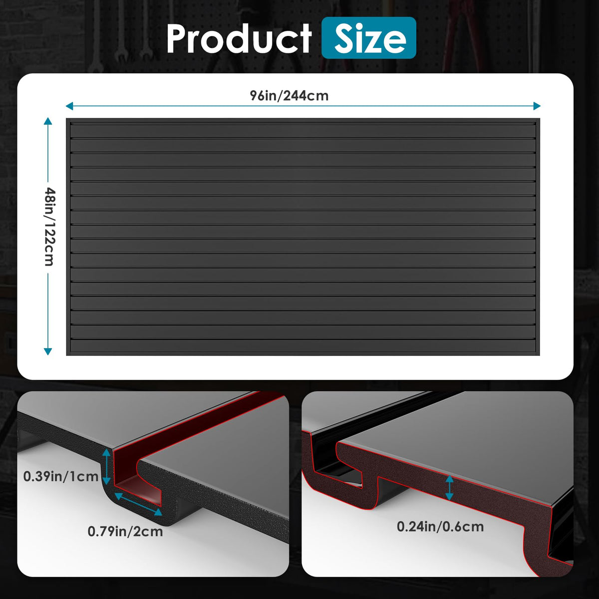 Slat Wall Paneling 4x8 Ft, Slatwall Garage Organizer Storage System