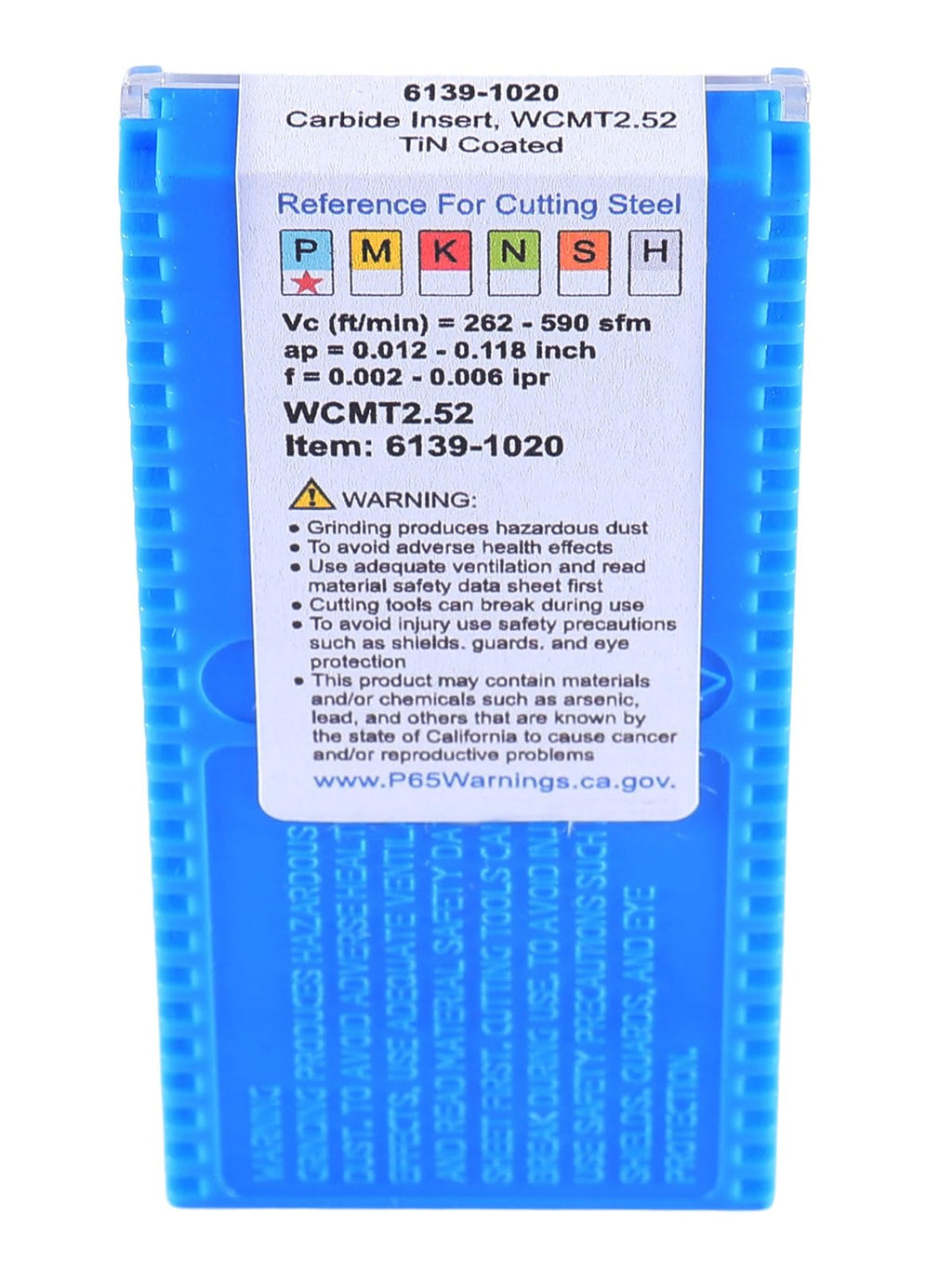Accusize Industrial Tools WCMT2.52 Inserts, TiN Coated, Carbide, Cutting Steel, 10 Pc Set, 2139-1020x10