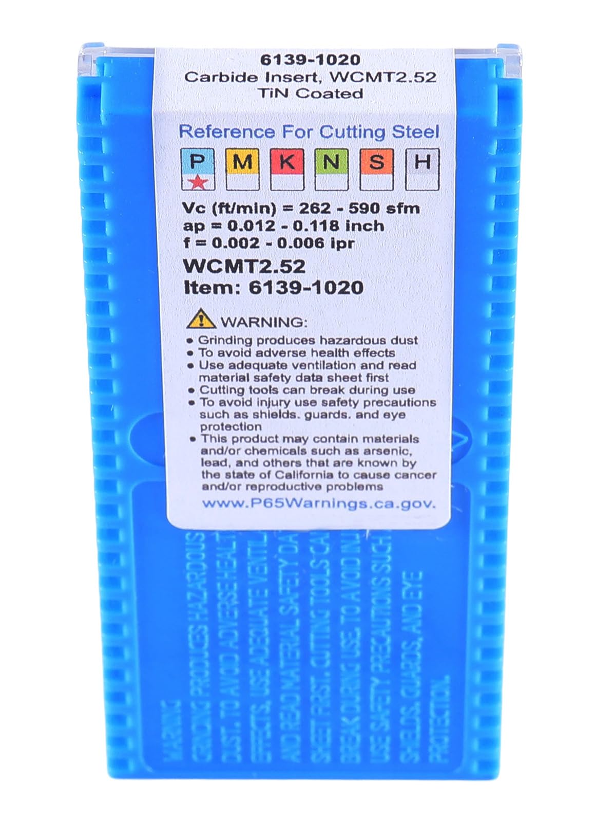 Accusize Industrial Tools WCMT2.52 Inserts, TiN Coated, Carbide, Cutting Steel, 10 Pc Set, 2139-1020x10