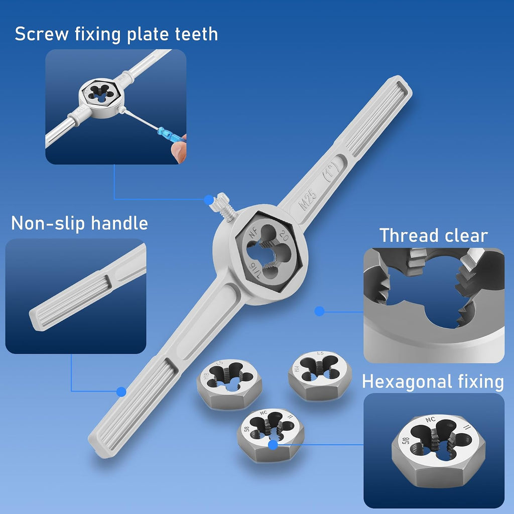 Anfrere 116-Piece SAE & Metric Tap and Die Set