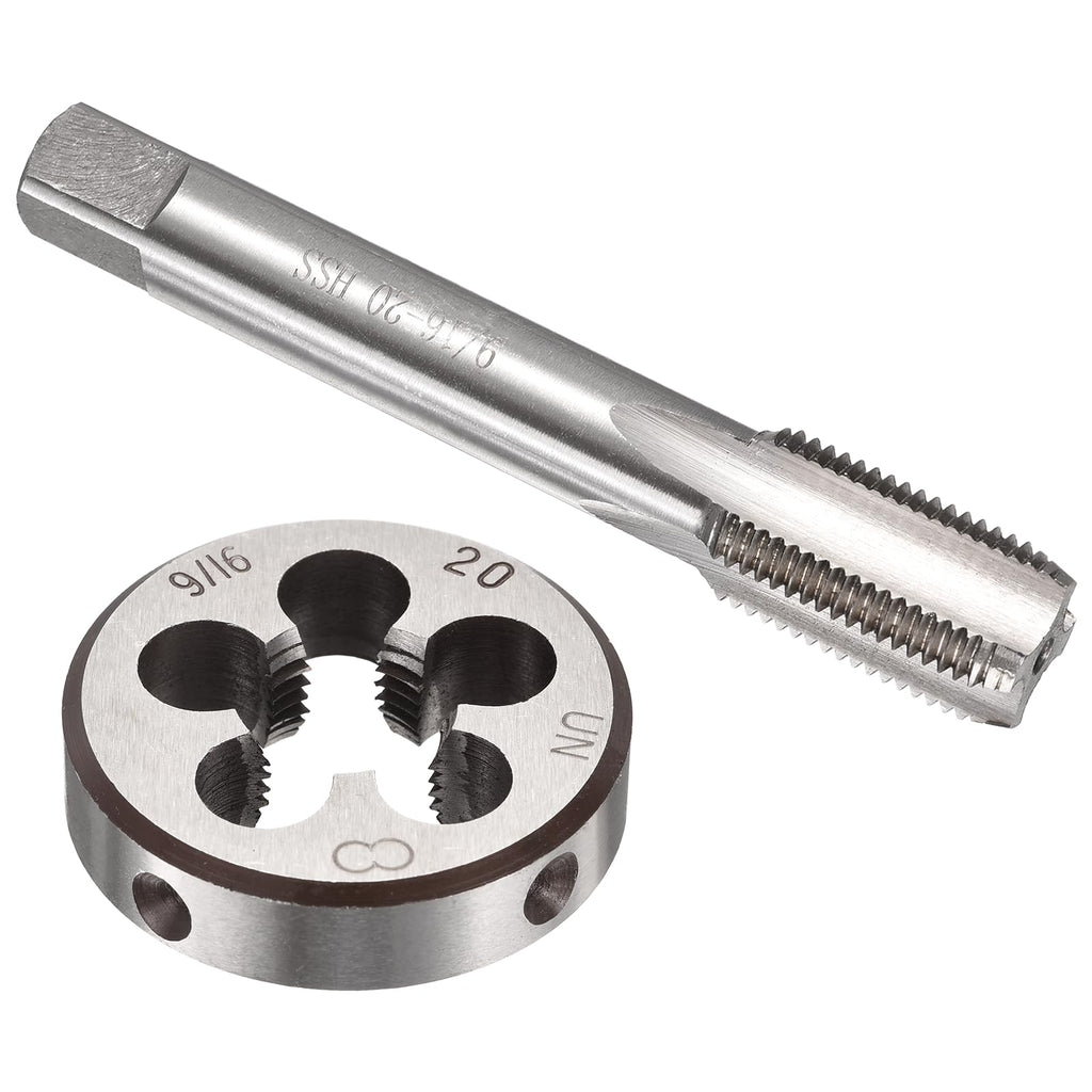 Workkyma 9/16"x20 UN Tap and Die Set, M2 HSS Right Hand Threading Tool