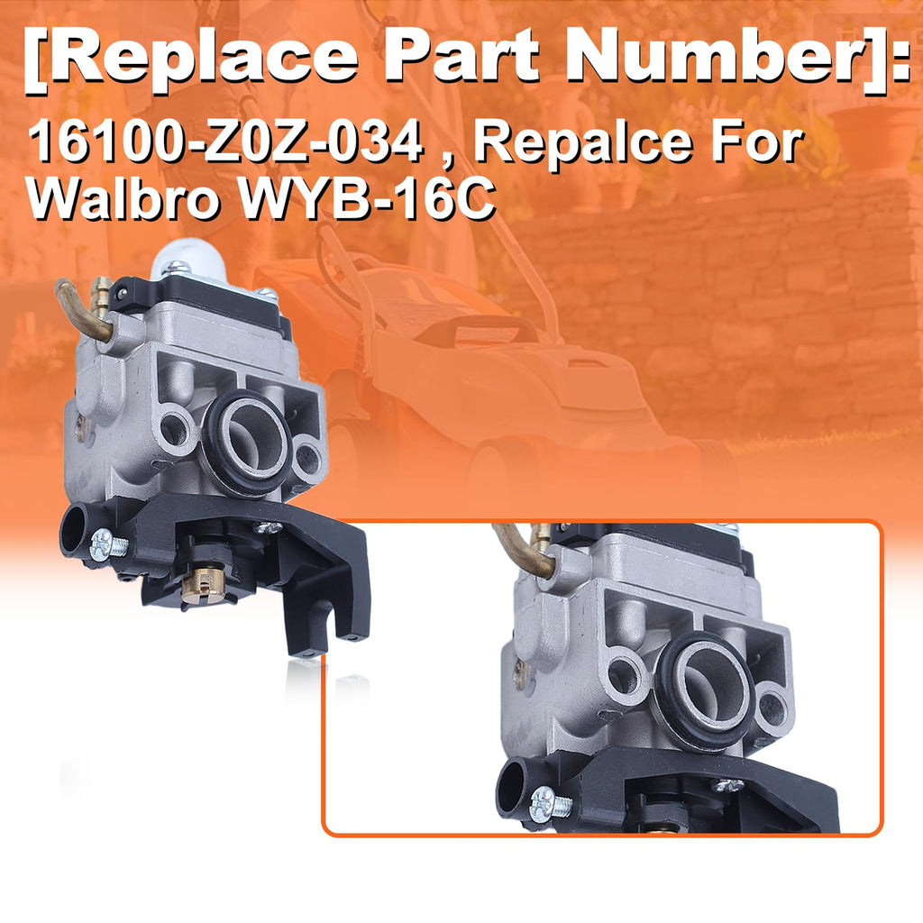 Mtanlo For Honda GX35 HHT35 HHT35S 4 stroke 1.3 HP Engine seriers Trimmer, Lawn Mower, Generator, Water Pumps Etc, Primer Bulb Kit, 16100-Z0Z-034, Repalce For Walbro WYB-16C