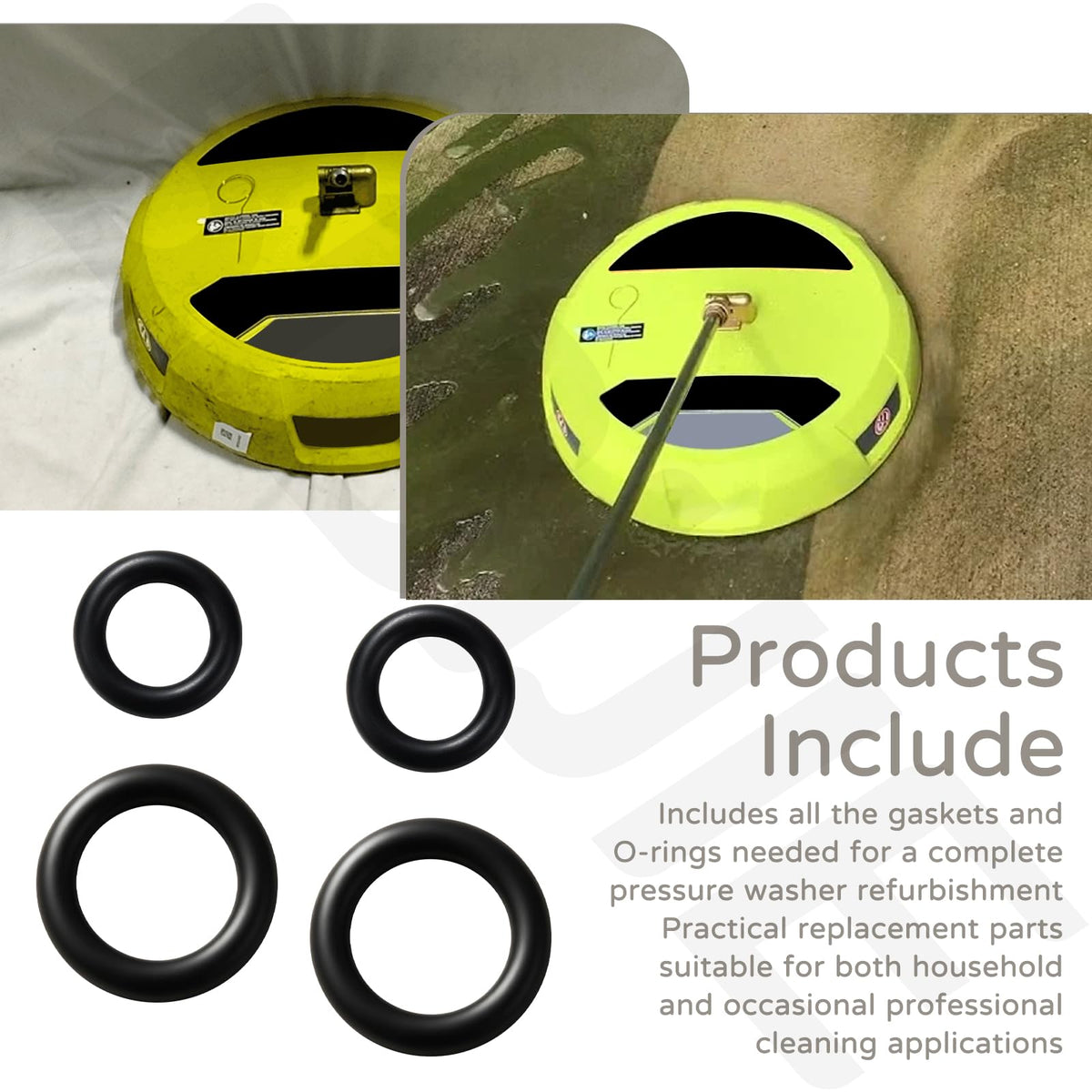 BIBIJIE Surface Cleaner Seal Rebuild Kit Compatible with Ryobi