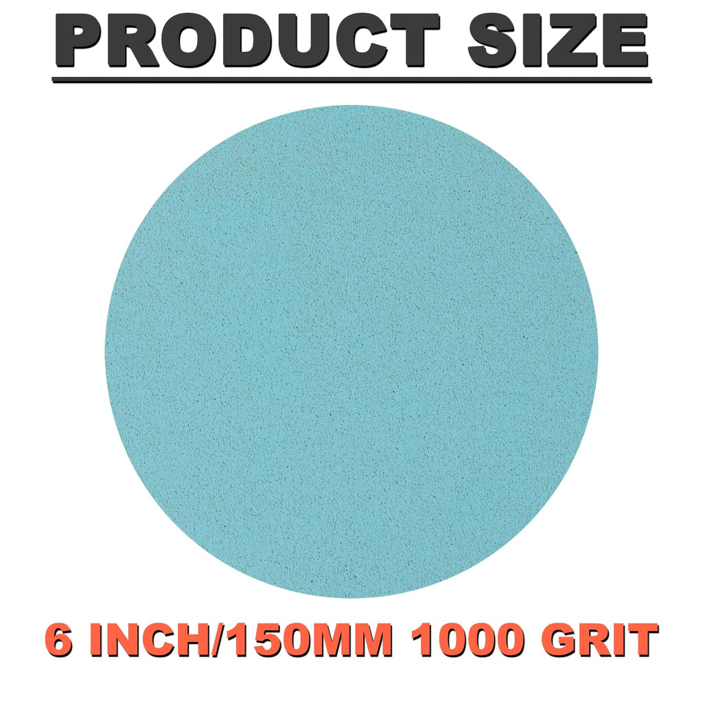 BMOTL 6 Inch Foam Hook & Loop Sanding Discs: 15Pcs 1000 Grit