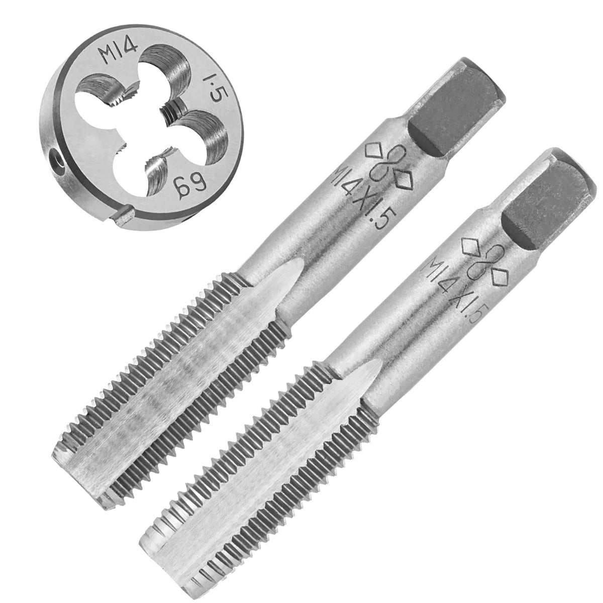 Aceteel M14X1.5 Hand Tap and Round Die Set Right Hand