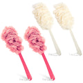 Back Scrubber for Shower, Loofah Sponge Brush Exfoliating Body, Long Handle Scrub Brush for Shower with Loofah on a