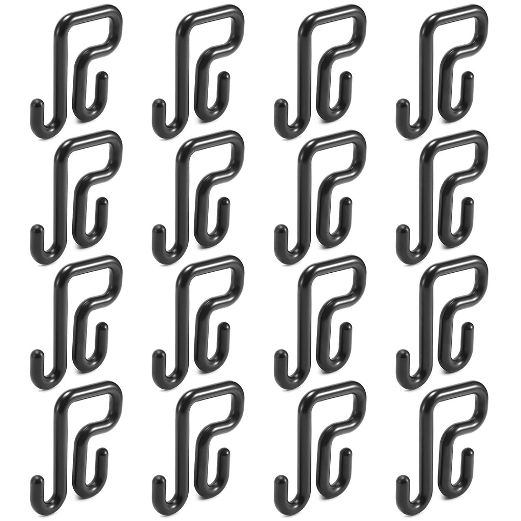 16 Pcs 3 Inches Lineman Bucket Hooks, Bucket Lip Tool Holders, Black