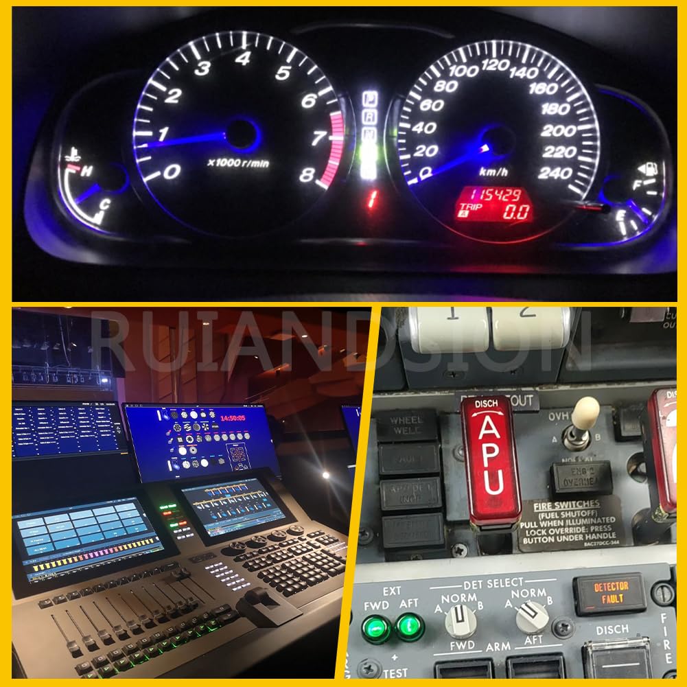 Ruiandsion BA7S LED Bulb White 12V for Interior Gauge Light 4Pcs