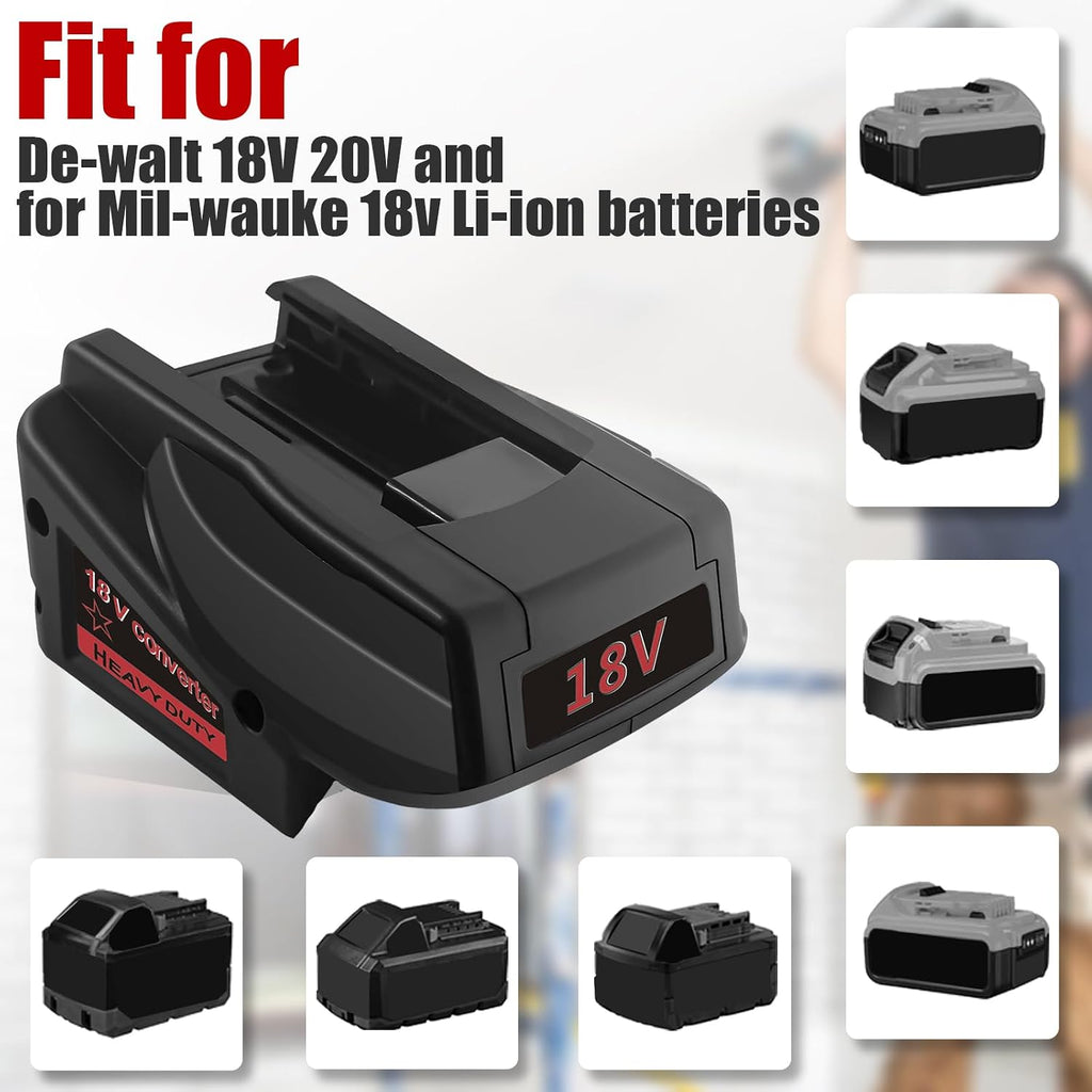 Fit for Milwaukee for M18 Battery Adapter Replace for V18 Tool Battery