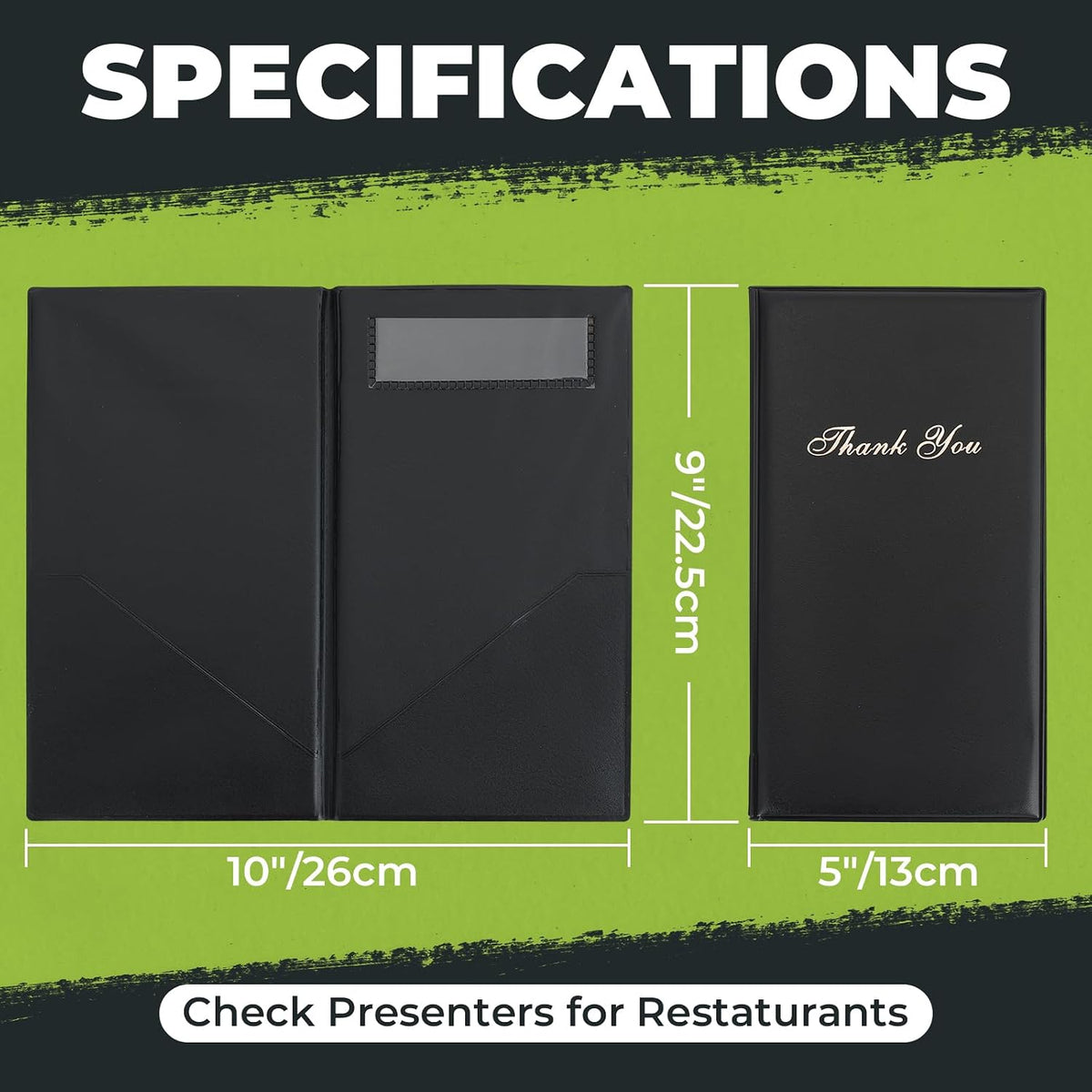 Check Presenters for Restaurants, 30 Pack Server Books 5 x 9 Inch