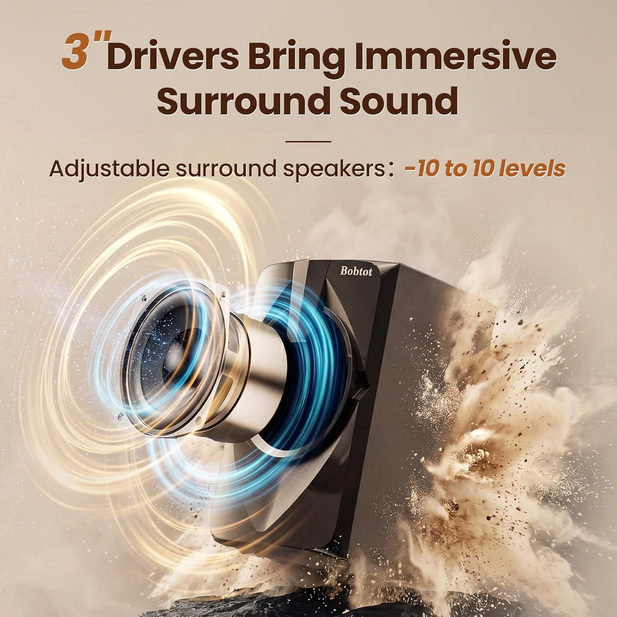Surround Sound System Home Theater Speakers | 700 Watts Peak Power 5.1/2.1Wired Stereo Speaker System 5.25" Subwoofer