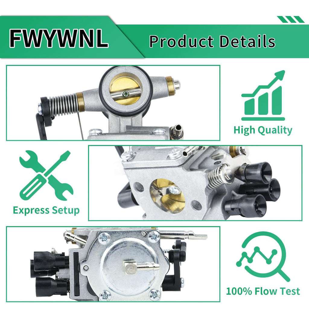 FWYWNL TS700 TS800 Carburetor w Air Filter Kit Replace for Walbro WJ114