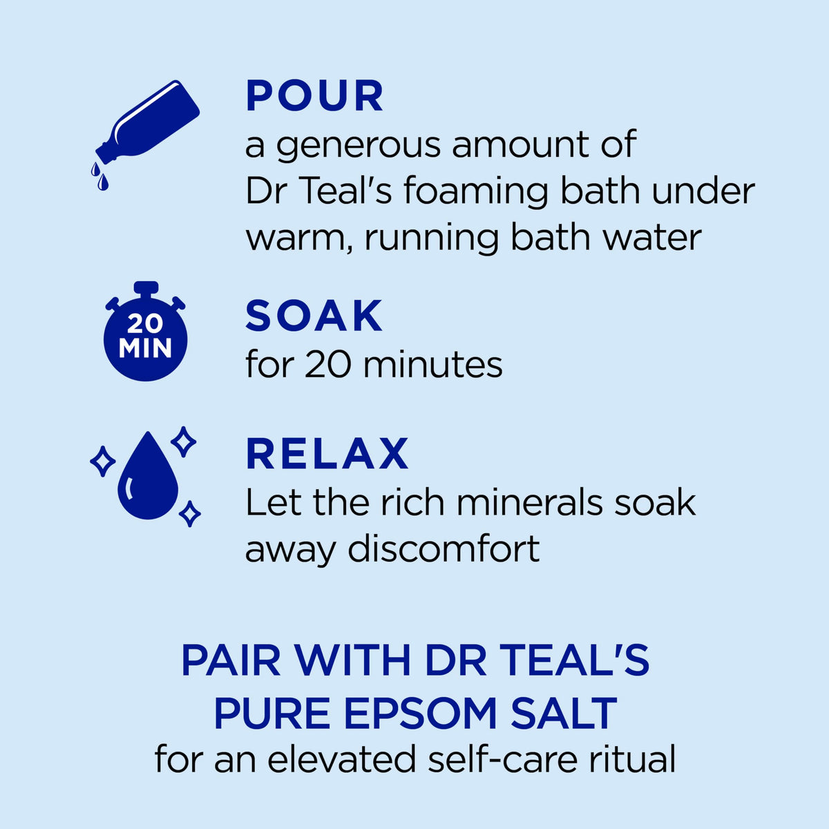 Foaming Bath with Pure Epsom Salt, Lavender & Eucalyptus, 34 fl oz (Pack of 2)