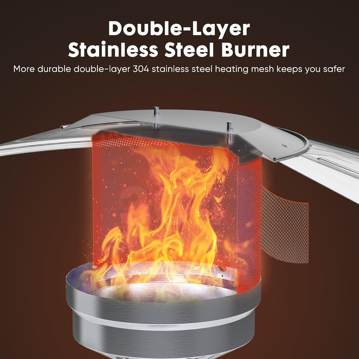 48,000 BTU Propane Patio Heater with Wheels, Outdoor Gas Heater