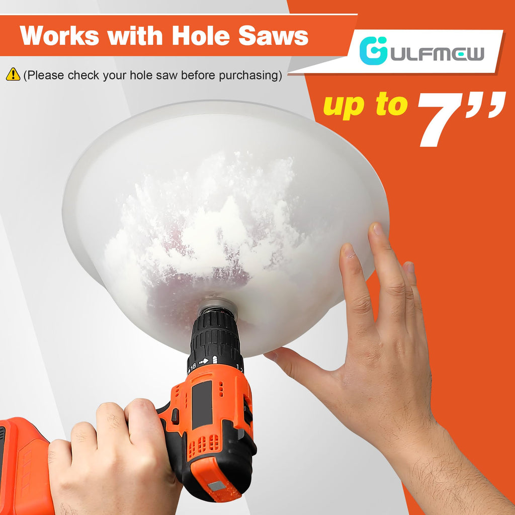 2 Pack Drill Dust Bowl & Hole Saw Dust Bowl for Drilling, Installing Recessed Lights and Works with All Hole Saws, Silicone Transparent Drill Sawdust Collector, Adds Bearings for Durability