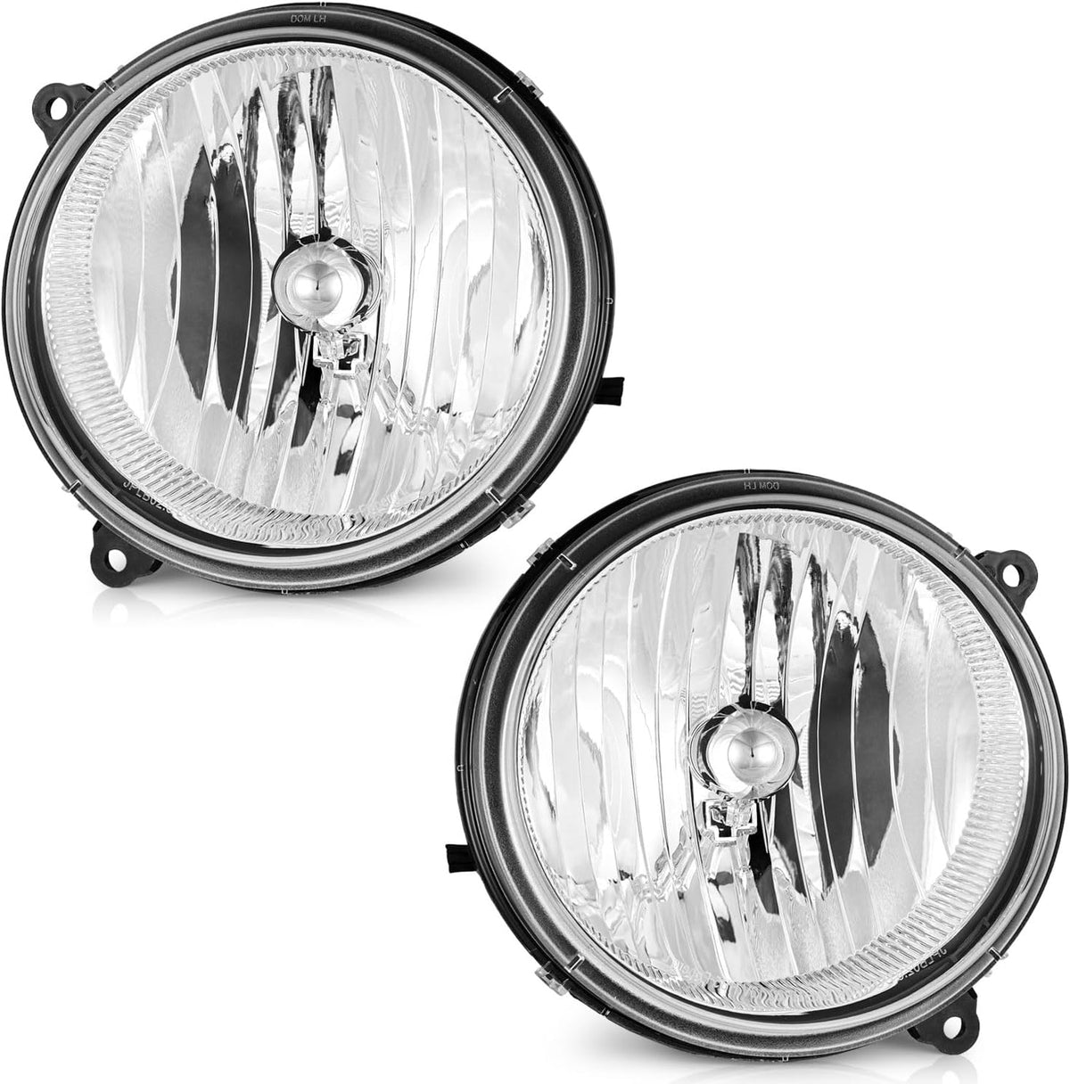 WEELMOTO Halogen Headlights Assembly for 2005-2007 Jeep Liberty